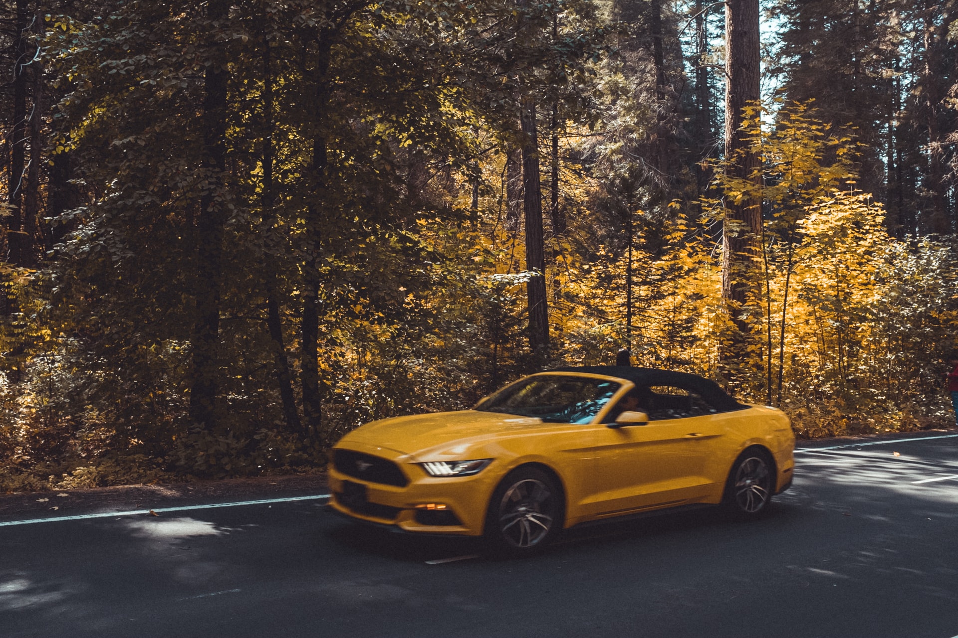 yellow convertible